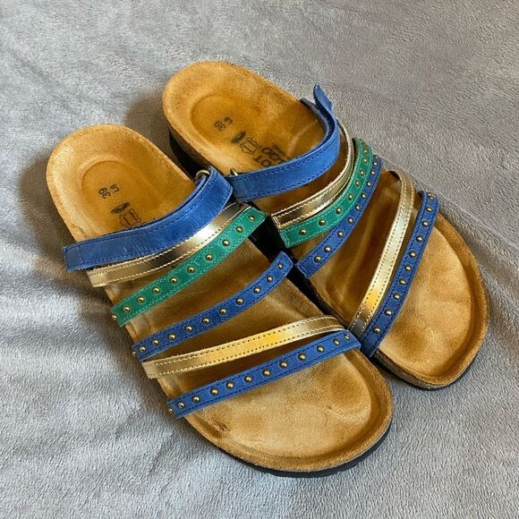 NAOT Prescott Slide Multi Strap Sandals Women Size 8 - Picture 1 of 7